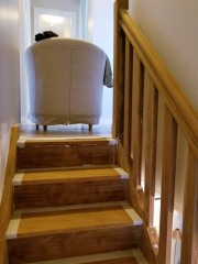 restauration d'un escalier par l'éclat de bois